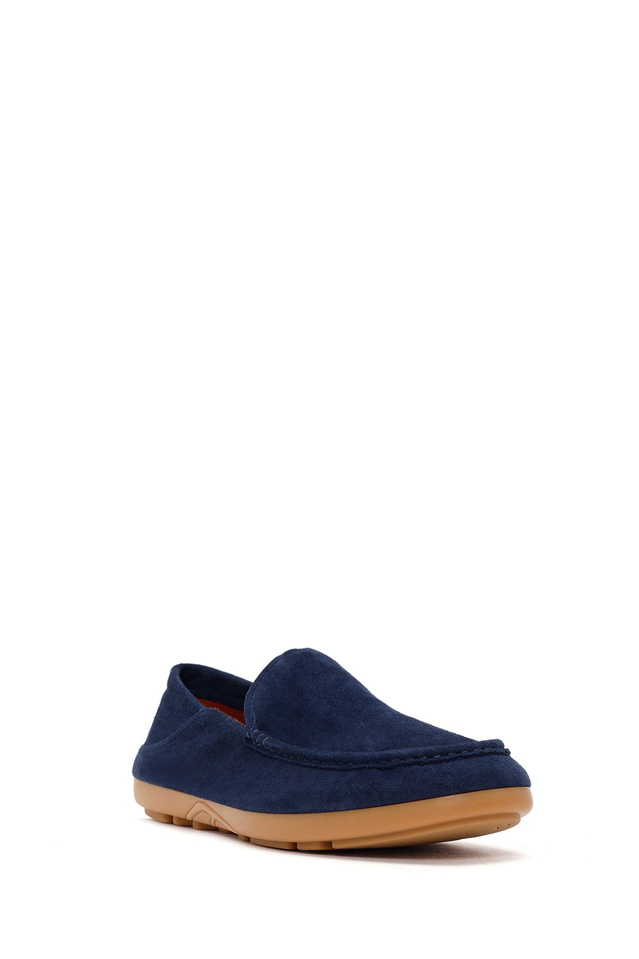 Male Navy Suede Leather Loafer