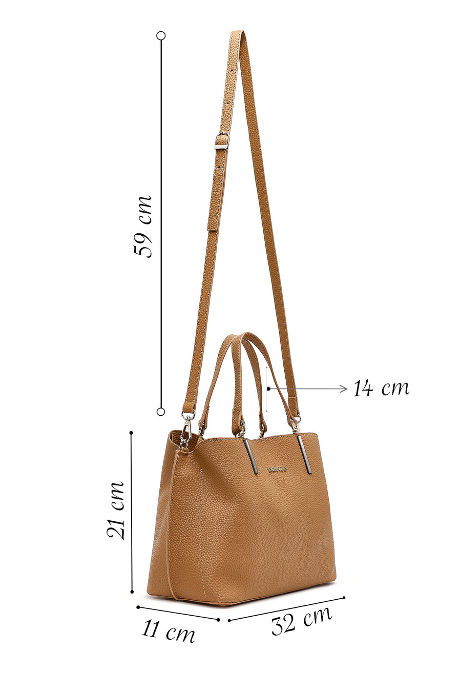 Women's Brown Long Strap Classic Shoulder Bag