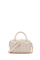 Kadın Krem Uzun Askılı Baskılı Mini Çapraz Çanta | Derimod