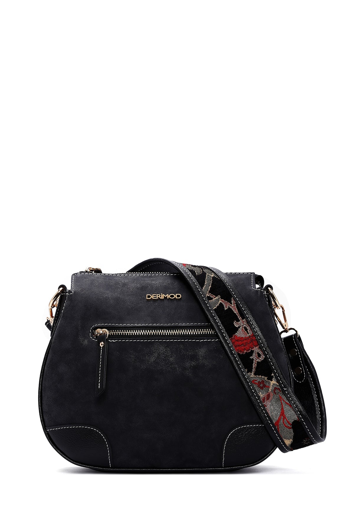 Kadın Siyah Uzun Askılı Nubuk Çapraz Çanta 25ABD2105V3 | Derimod