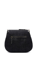 Kadın Siyah Uzun Askılı Nubuk Çapraz Çanta | Derimod