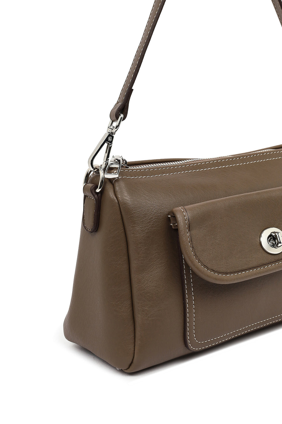 Women's Brown Long Strap Shoulder Bag