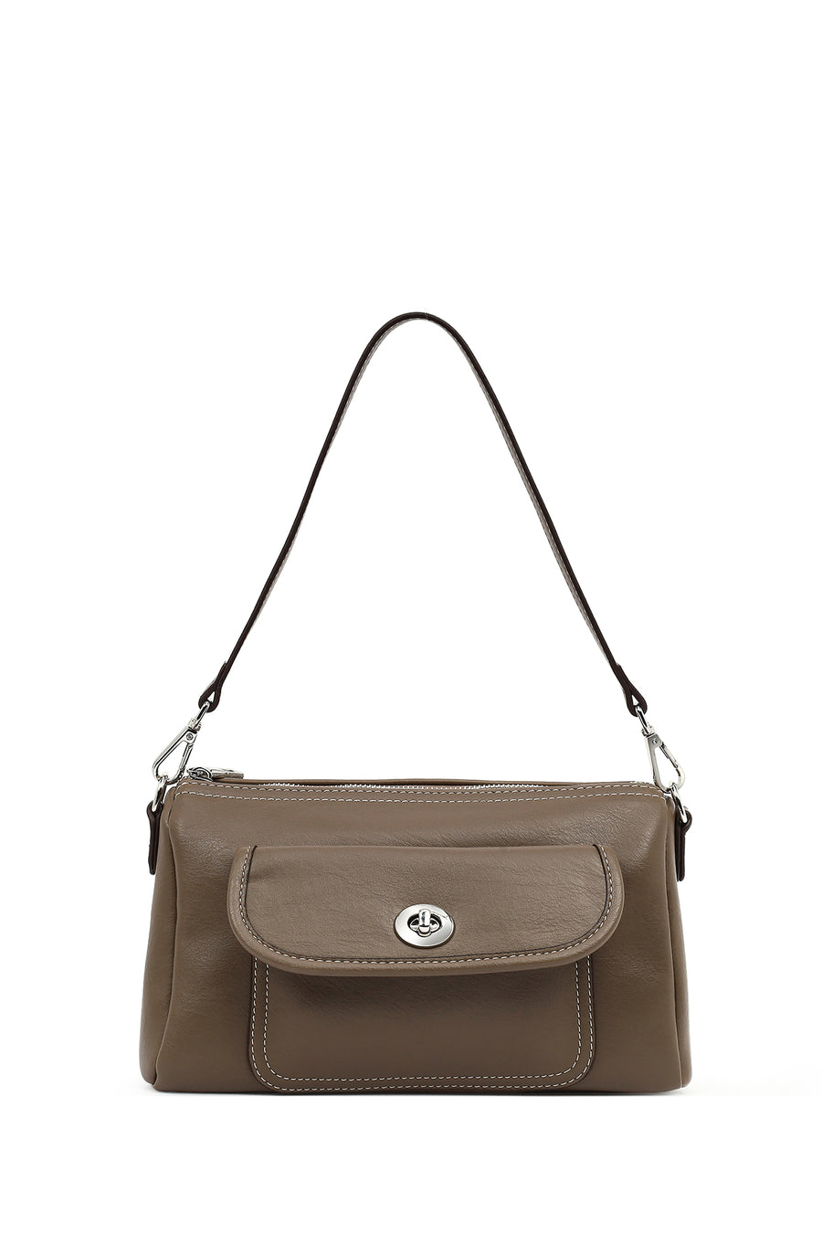 Women's Brown Long Strap Shoulder Bag