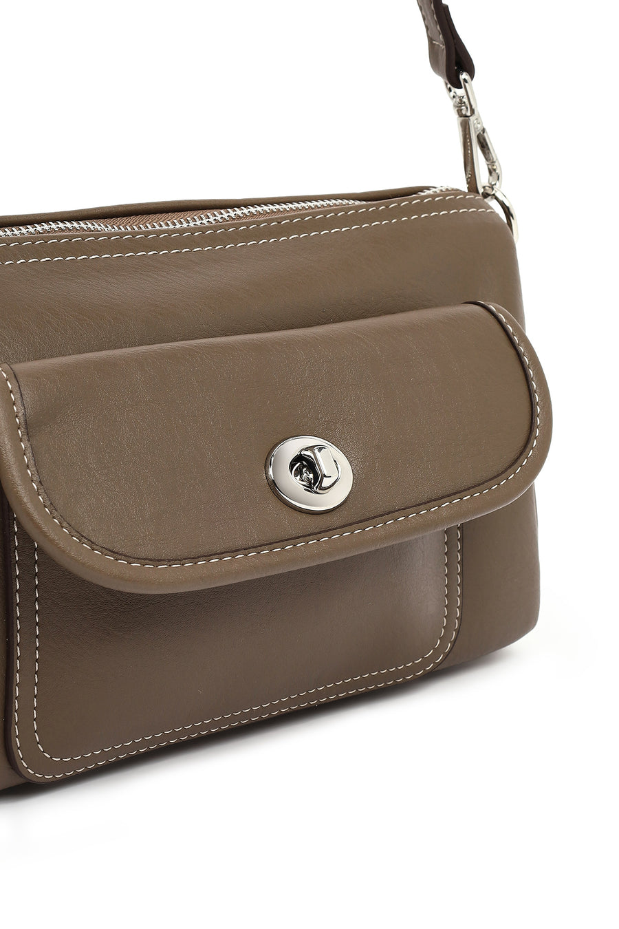 Women's Brown Long Strap Shoulder Bag