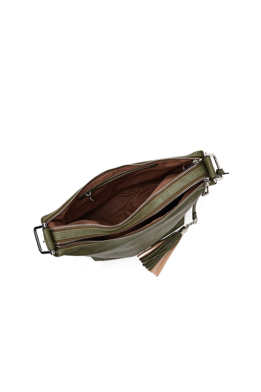 Women's Khaki Long Strap Shoulder Bag