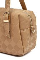 Kadın Bej Uzun Askılı Baskılı Çapraz Çanta | Derimod