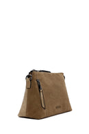 Woman Camel Long Strap Suede Crossbody Bag | Derimod