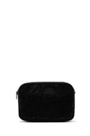 Woman Black Long Strap Stoned Mini Crossbody Bag | Derimod