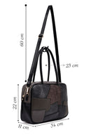 Kadın Gri Uzun Askılı Desenli Kol Çantası | Derimod