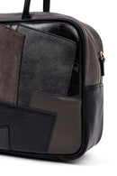 Kadın Gri Uzun Askılı Desenli Kol Çantası | Derimod