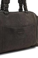 Kadın Gri Uzun Askılı Süet Kol Çantası | Derimod