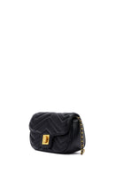 Woman Black Long Strap Quilted Mini Crossbody Bag | Derimod
