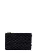 Woman Black Long Chain Strap Printed Clutch Bag | Derimod