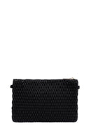 Woman Black Long Chain Strap Printed Clutch Bag | Derimod