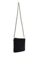 Woman Black Long Chain Strap Printed Clutch Bag | Derimod