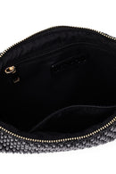 Woman Black Long Chain Strap Printed Clutch Bag | Derimod