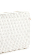 Kadın Krem Uzun Zincir Askılı Baskılı Portföy Çanta | Derimod