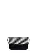 Woman Black Long Strap Printed Crossbody Bag | Derimod