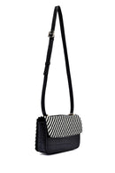 Woman Black Long Strap Printed Crossbody Bag | Derimod
