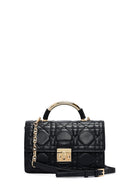 Woman Black Long Strap Mini Quilted Crossbody Bag | Derimod