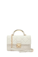 Woman Cream Long Strap Mini Quilted Crossbody Bag | Derimod