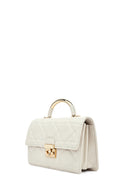 Woman Cream Long Strap Mini Quilted Crossbody Bag | Derimod