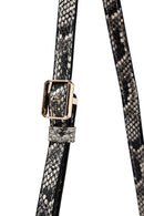 Kadın Gri Uzun Askılı Desenli Çapraz Çanta | Derimod