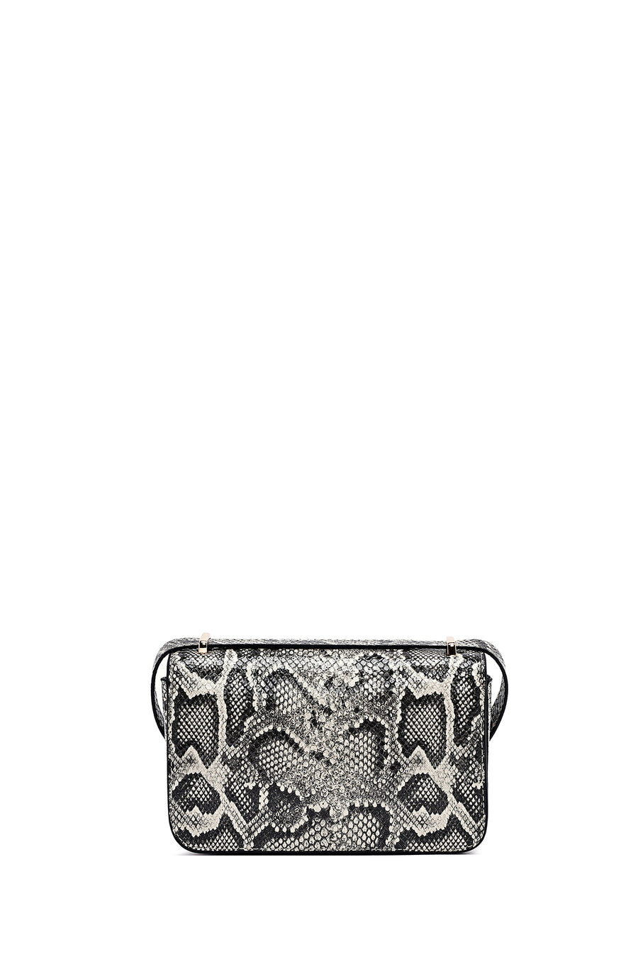 Woman Gray Long Strap Patterned Crossbody Bag