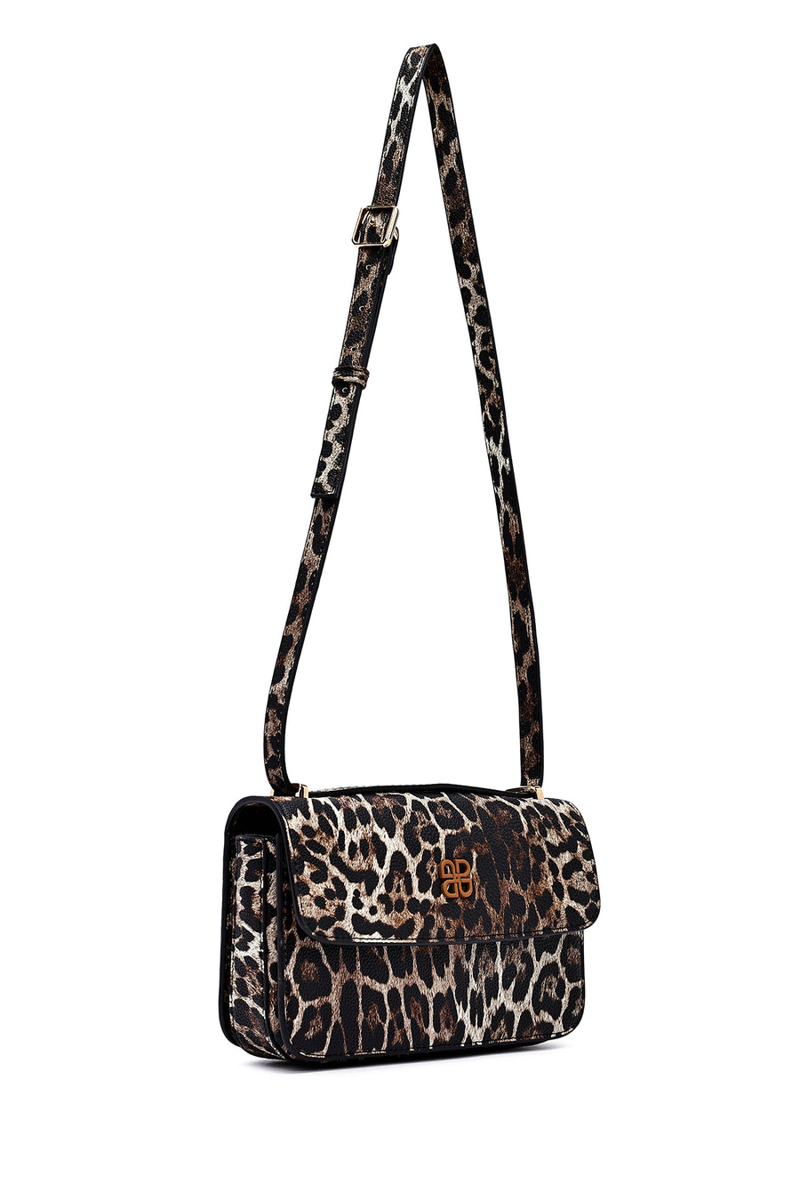 Woman Leopard Long Strap Patterned Crossbody Bag