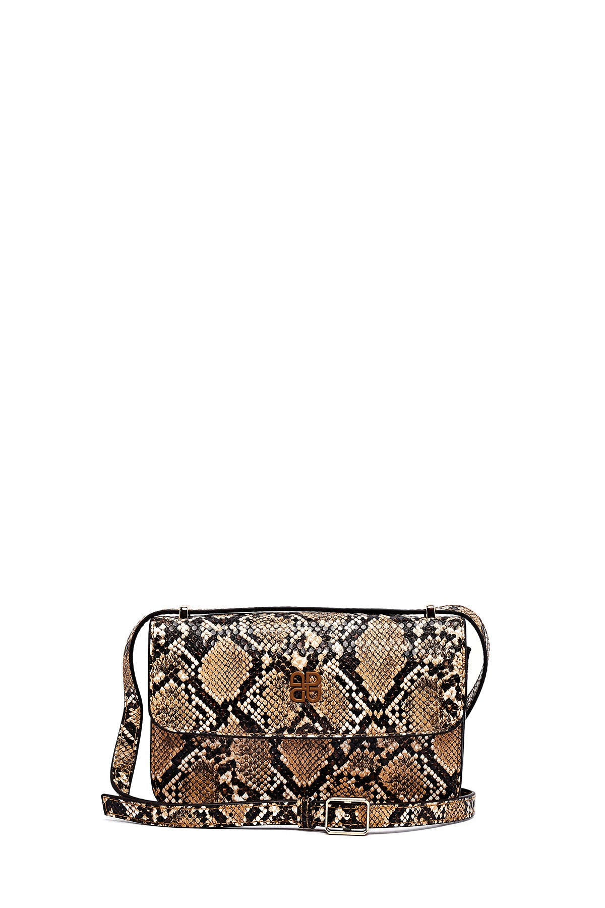 Kadın Vizon Uzun Askılı Desenli Çapraz Çanta