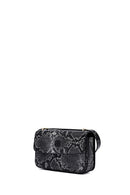 Woman Black Long Strap Patterned Crossbody Bag | Derimod