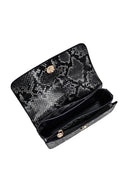 Woman Black Long Strap Patterned Crossbody Bag | Derimod