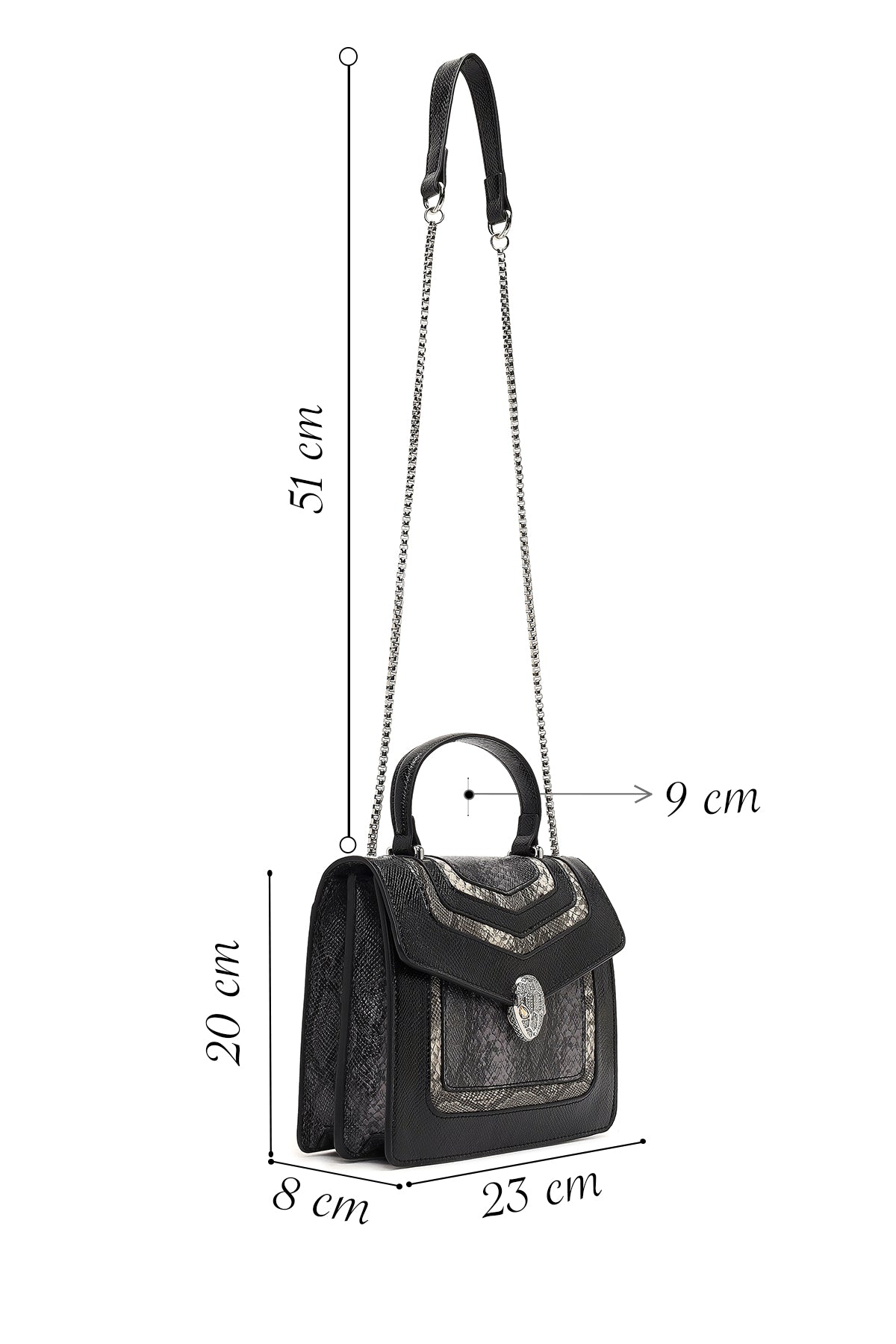 Kadın Siyah Uzun Askılı Kol Çantası