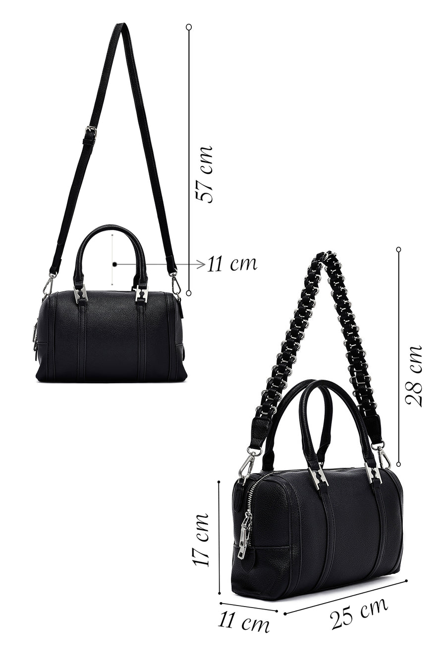 Woman Black Long Shoulder Bag