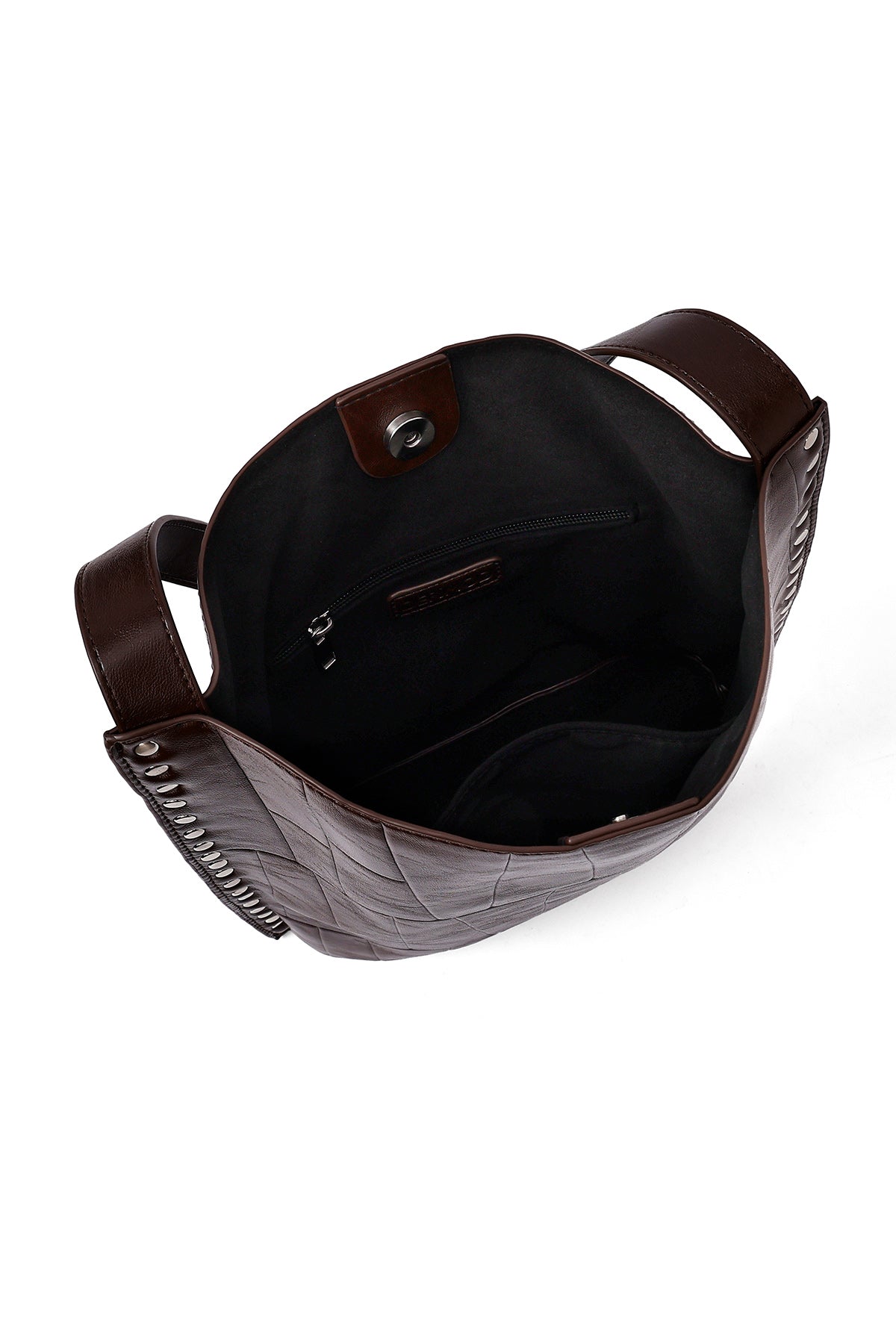 Kadın Kahverengi Baskılı Omuz Çantası