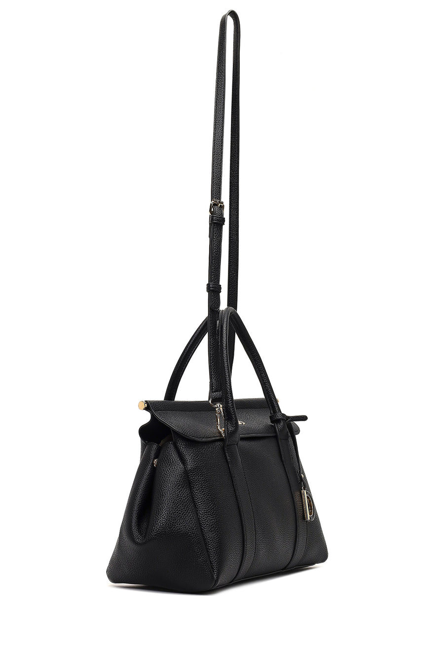 Women's Black Long Strap Classic Shoulder Bag
