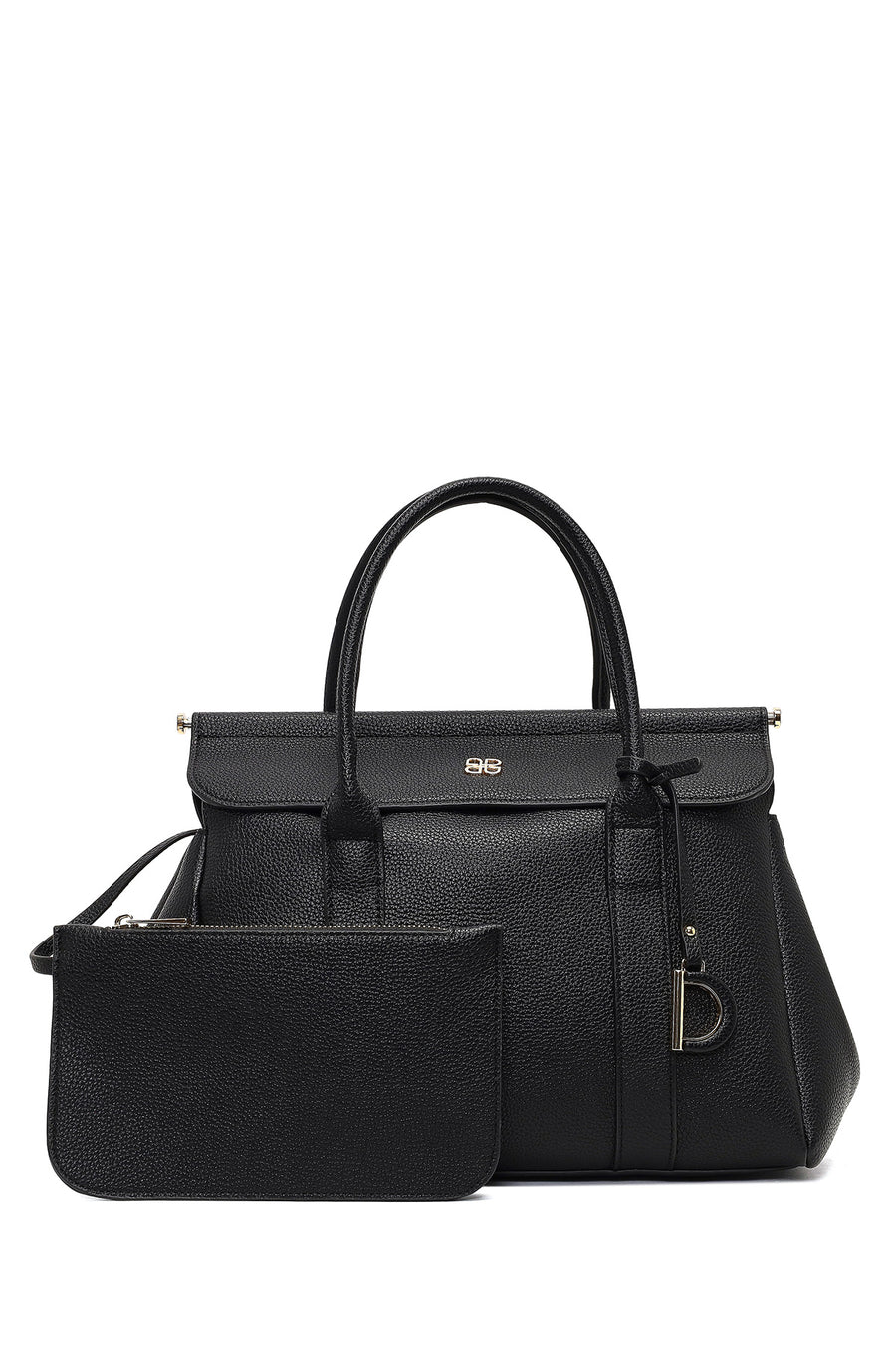 Women's Black Long Strap Classic Shoulder Bag