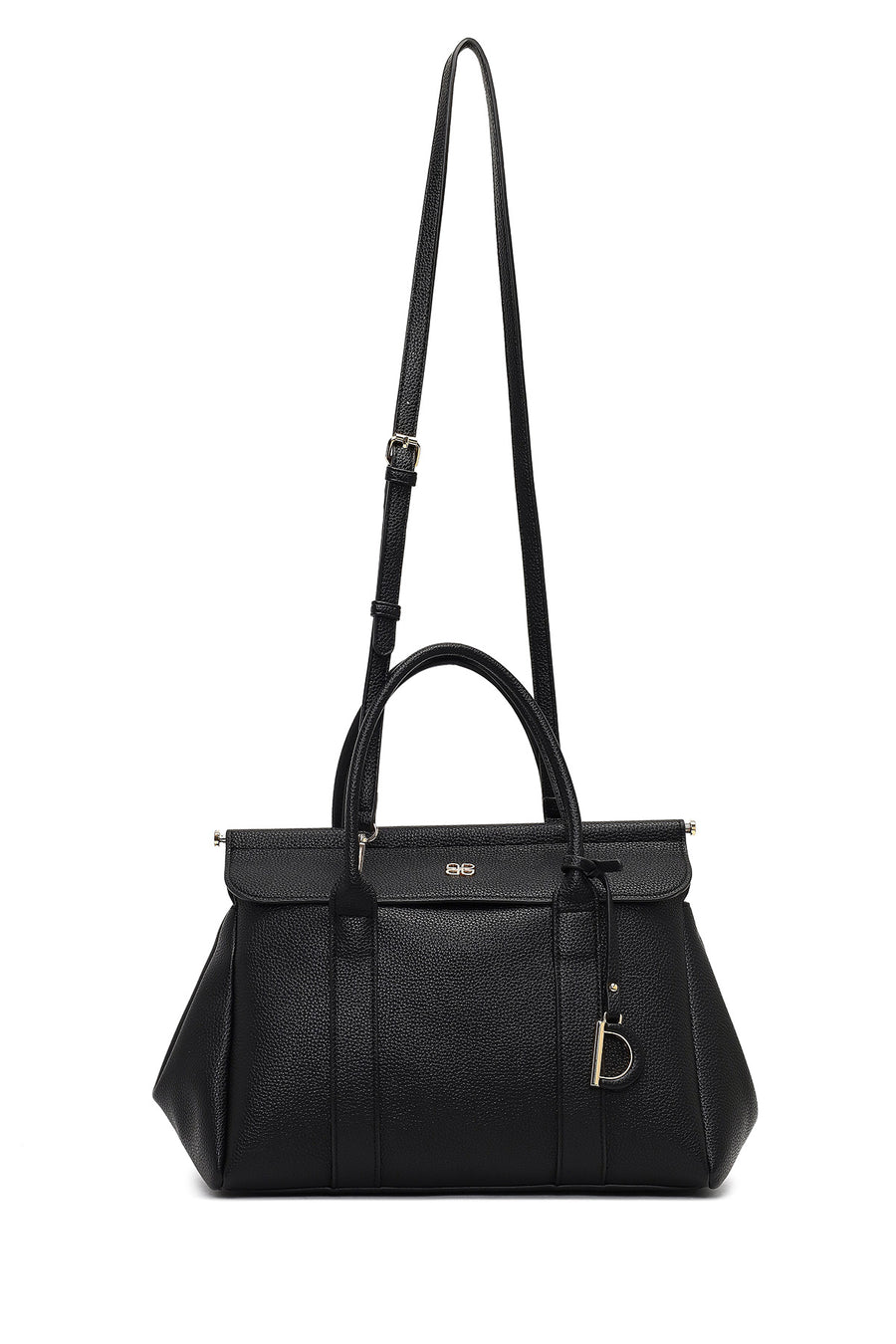 Women's Black Long Strap Classic Shoulder Bag