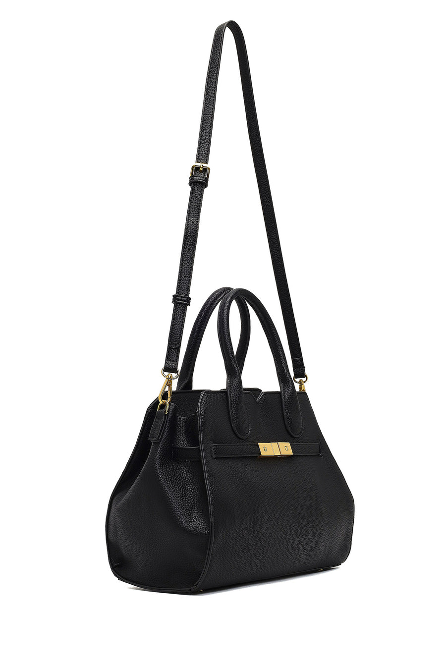 Women's Black Long Strap Classic Shoulder Bag