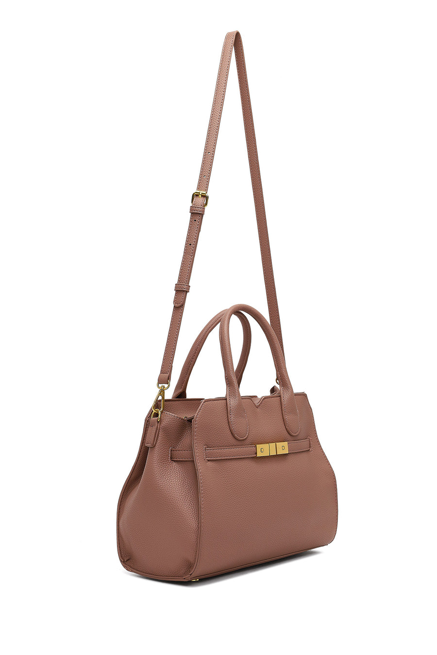 Women's Dark Pink Long Strap Classic Shoulder Bag