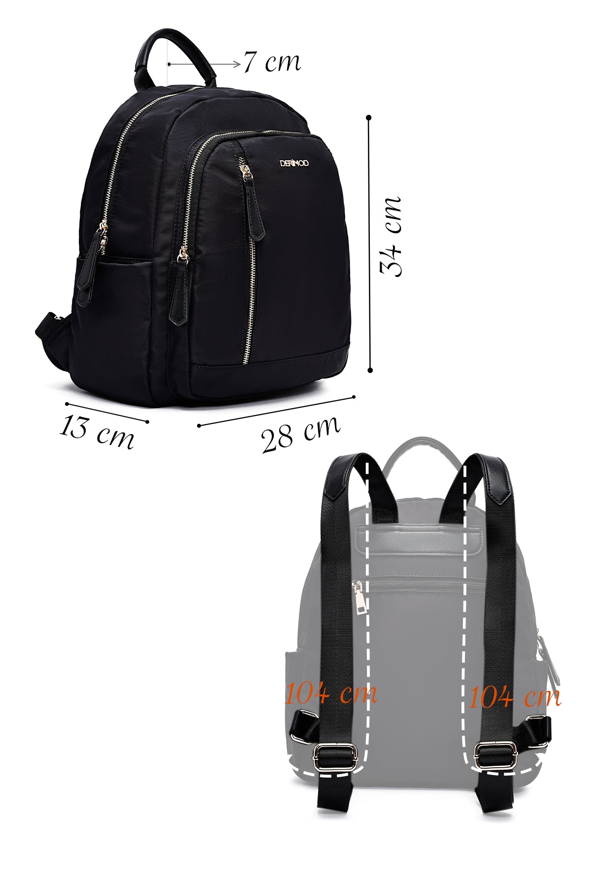 Kadın Siyah Kumaş Sırt Çantası