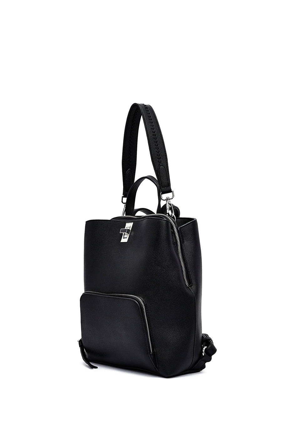 Woman Black Backpack