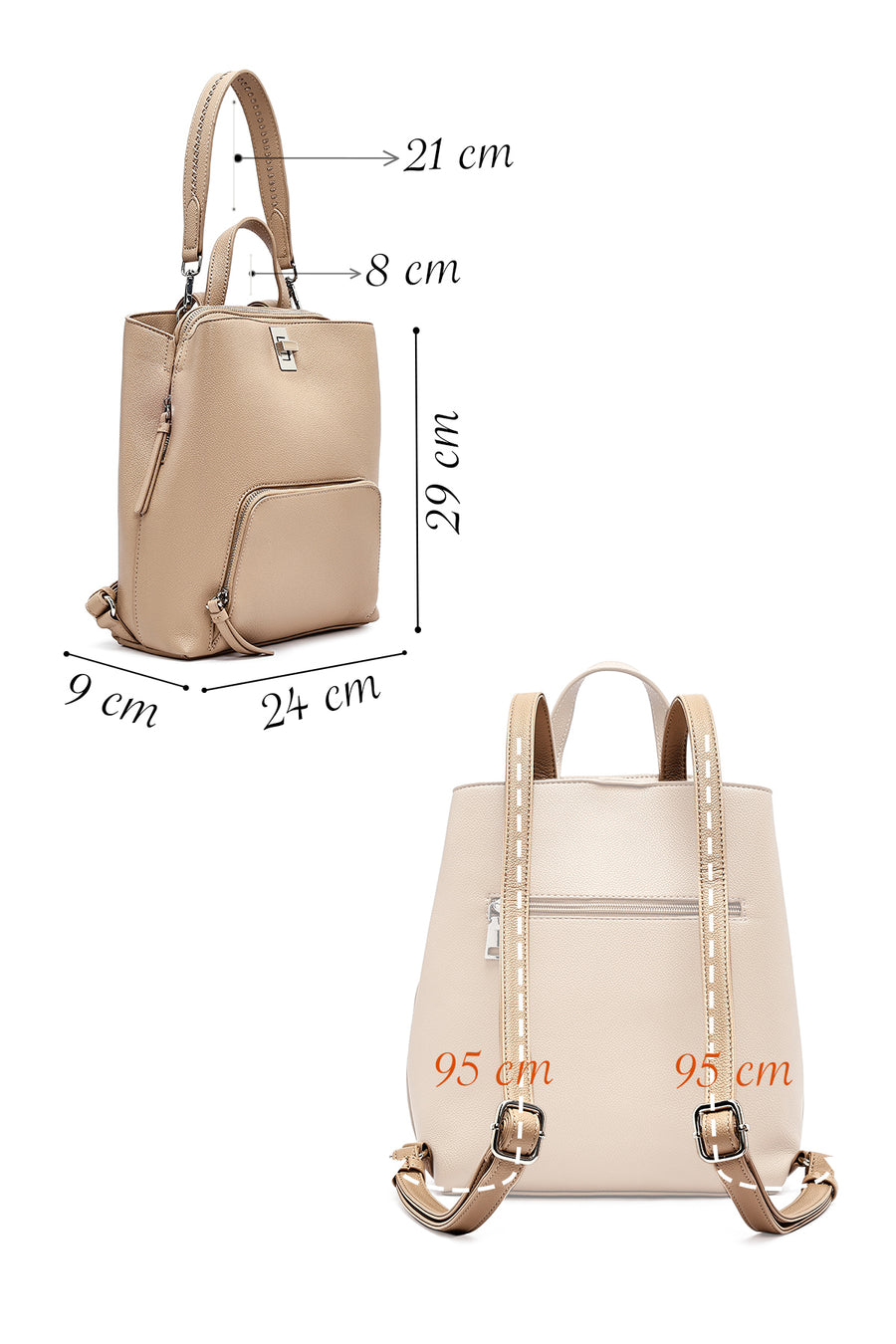 Woman Camel Backpack