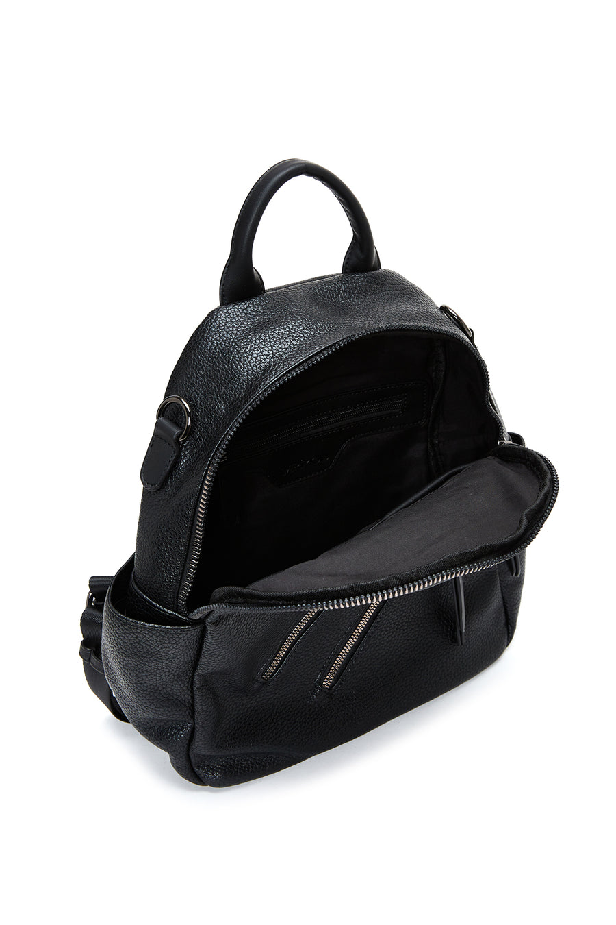 Women's Black Long Strap Backpack