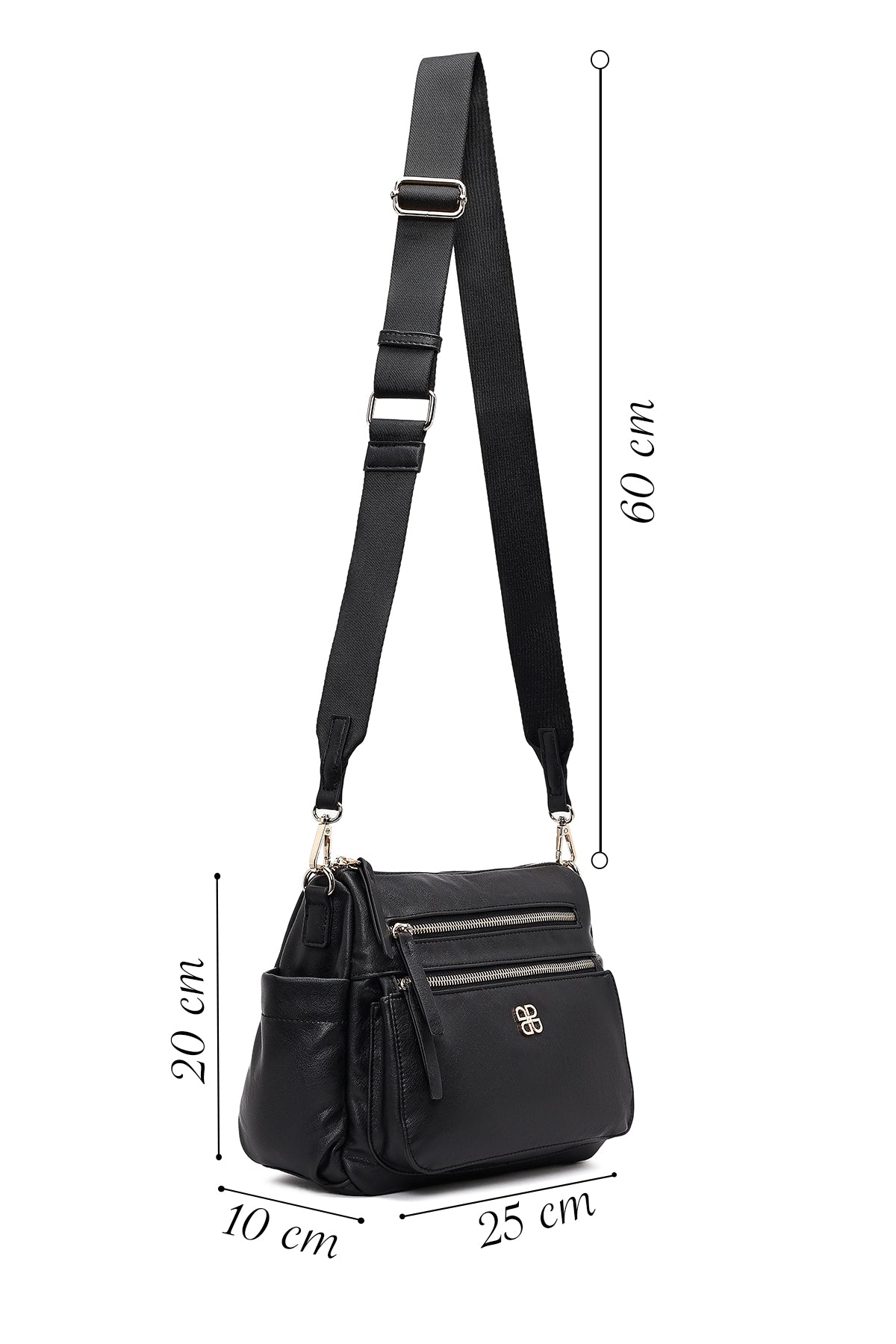 Kadın Siyah Uzun Askılı Çapraz Çanta