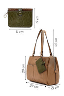 Women's Taupe Long Strap Shoulder Bag | Derimod