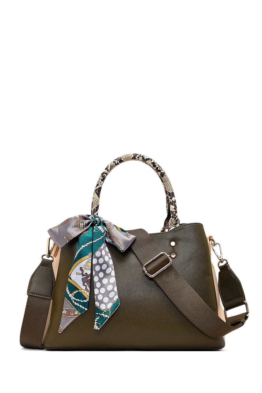 Women's Green Long Strapped Accessorized Shoulder Bag 25ABD251614 | Derimod
