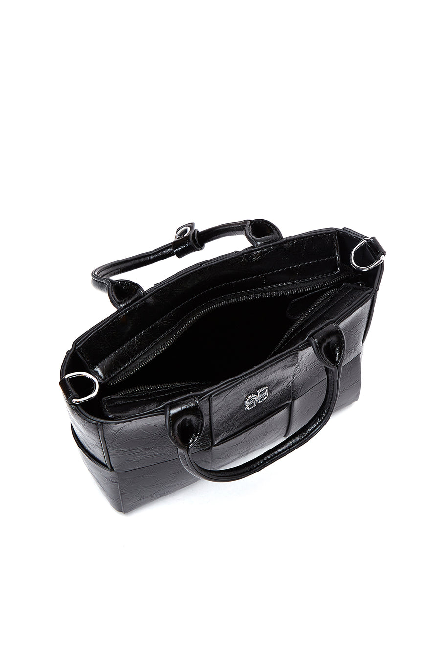 Women's Black Long Strap Mini Shoulder Bag