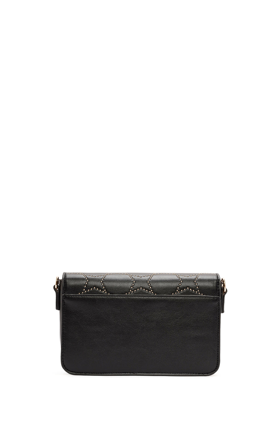 Women's Black Long Strapped Bejeweled Shoulder Bag