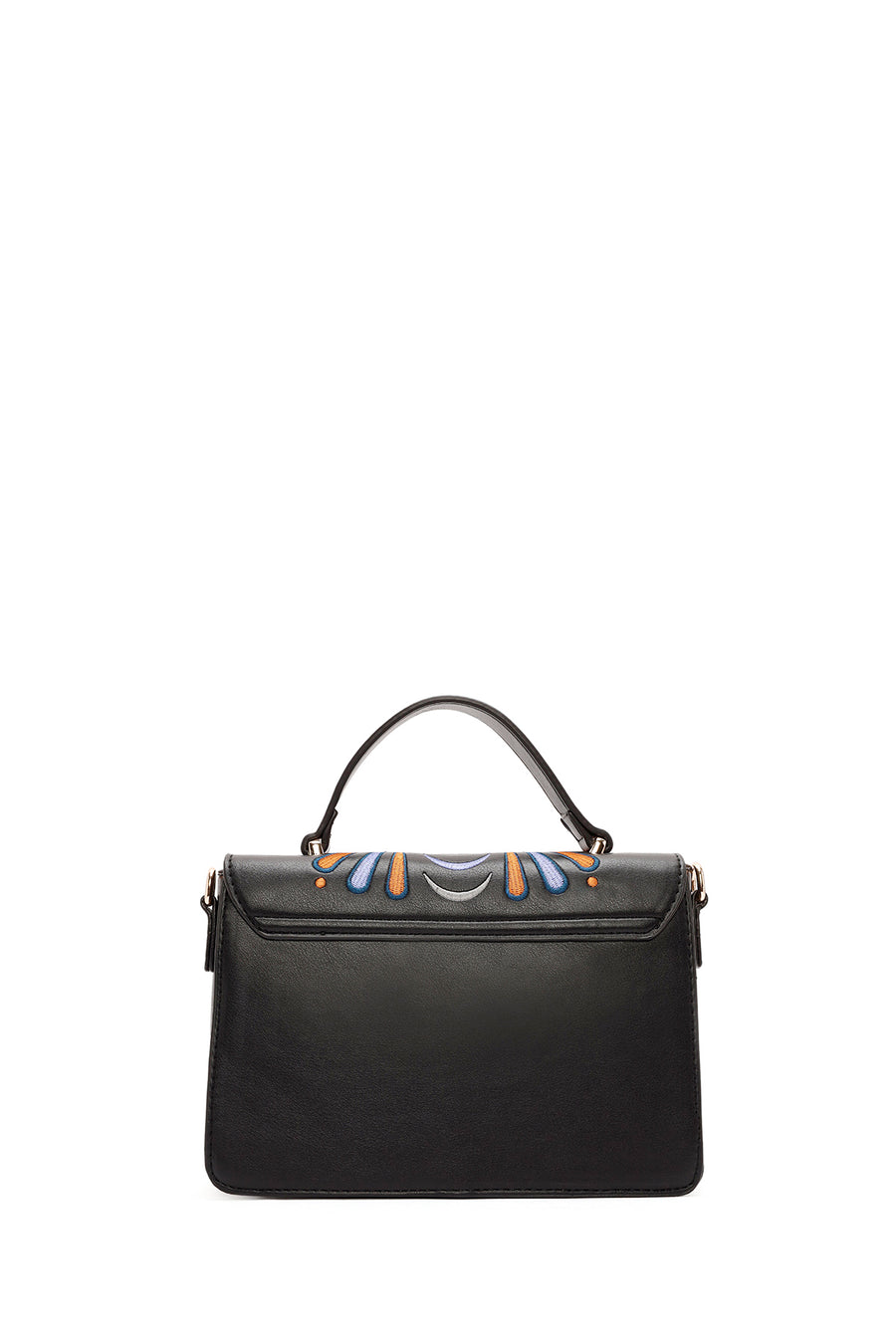 Women's Black Long Strap Printed Shoulder Bag